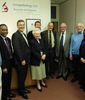 L-R: Professor Richard Napier, Dr Abdullah Shehu, Professor Stuart Croft, Mrs Wendy Adam, Professor Chris Dowson, Mr Mike Tansey, His Honour Richard Cole, Dr Lionel Booth, Mrs Elizabeth Robinson and Dr Colin Fink